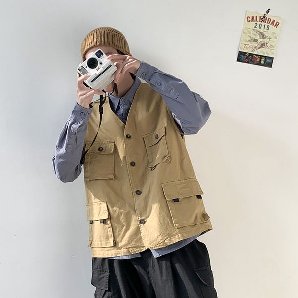 summer 2020 new korean version of harajuku loose students small youth wild casual personality sleeveless outer wear vest, Black;white
summer 2020 new korean version of harajuku loose students small youth wild casual personality sleeveless outer wear vest, Black;white