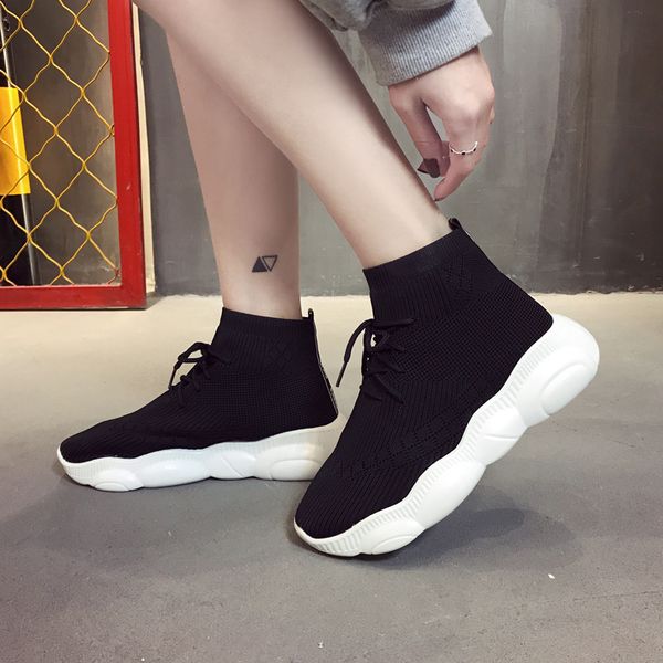 women sock boots casual shoes woman botas mujer 2019 breathable soft sneakers ladies ankle booties zapatos de mujer dropshipping, Black
women sock boots casual shoes woman botas mujer 2019 breathable soft sneakers ladies ankle booties zapatos de mujer dropshipping, Black