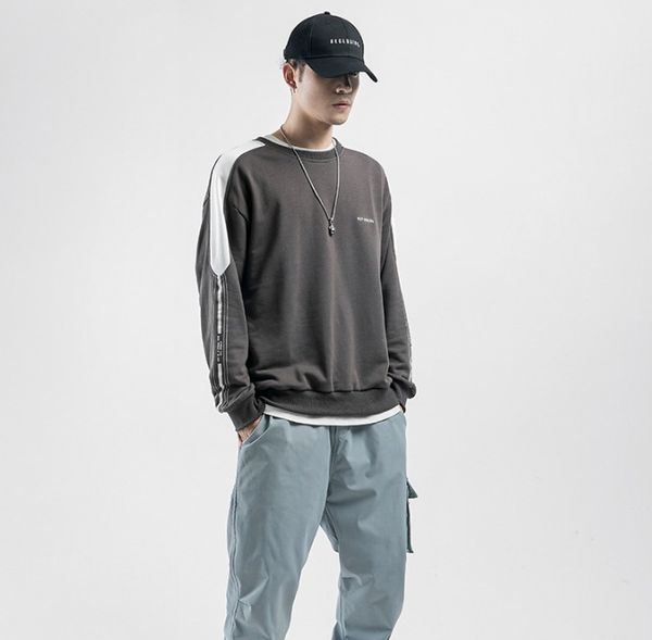 autumn men's round neck pullover fake two pieces hoodies embroidery letters long sleeve winter male's hoodies, Black
autumn men's round neck pullover fake two pieces hoodies embroidery letters long sleeve winter male's hoodies, Black