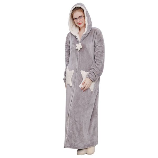 autumn and winter robe plus long coral velvet couple nightgown thickening pocket hooded long home robe sleepwear, Black;red
autumn and winter robe plus long coral velvet couple nightgown thickening pocket hooded long home robe sleepwear, Black;red