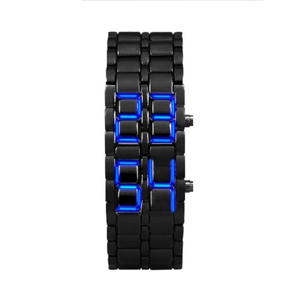 2x lava style iron samurai black bracelet led japanese inspired watch red / blue montre homme clock stainless, Slivery;brown
2x lava style iron samurai black bracelet led japanese inspired watch red / blue montre homme clock stainless, Slivery;brown