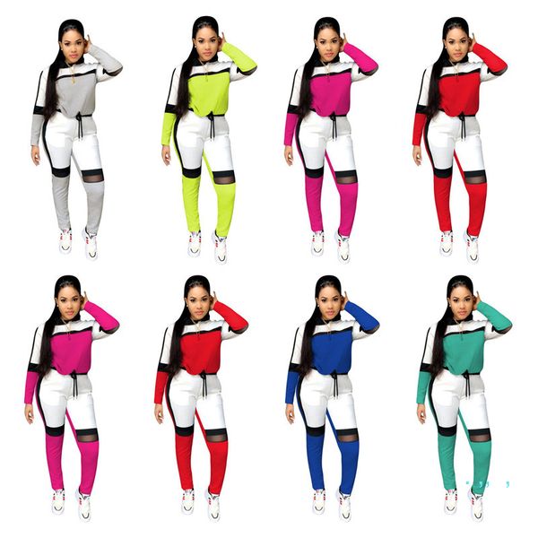 women tracksuits fashion multicolor patchwork mesh long sleeve pants leggings casual two-piece suit color match sport suit s-xxl d21901, Gray
women tracksuits fashion multicolor patchwork mesh long sleeve pants leggings casual two-piece suit color match sport suit s-xxl d21901, Gray