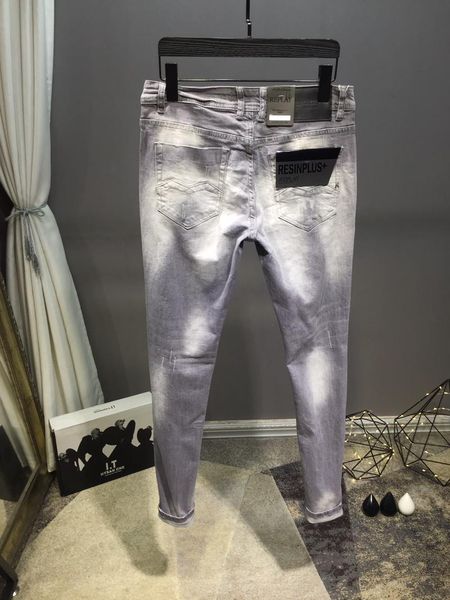 2020 new brand men's washed design casual gray retro do old summer lightweight denim stretch denim skinny jeans pants straight leg trou, Blue
2020 new brand men's washed design casual gray retro do old summer lightweight denim stretch denim skinny jeans pants straight leg trou, Blue