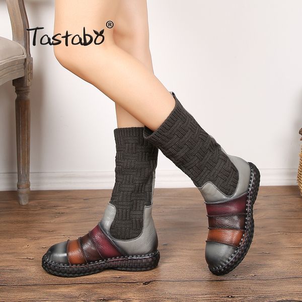 tastabo boots women genuine leather boots shoes woman autumn handmade lady soft flat shoes casual women's, Black
tastabo boots women genuine leather boots shoes woman autumn handmade lady soft flat shoes casual women's, Black