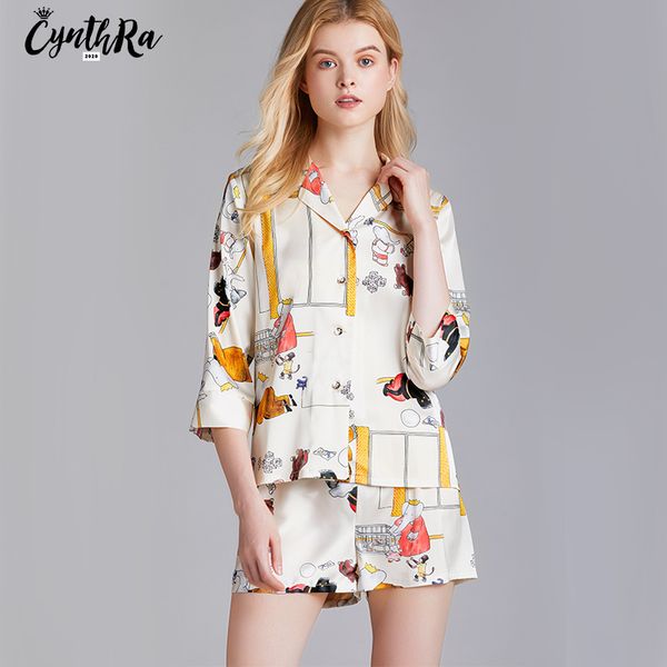 cynthra 2 piece sleepwear 2020 new summer women homewear faux silk france style pajamas set half sleeve pajamas suit sleepwear, Black;red
cynthra 2 piece sleepwear 2020 new summer women homewear faux silk france style pajamas set half sleeve pajamas suit sleepwear, Black;red