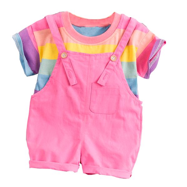 new fashion 2pc toddler infant baby rainbow stripe t-shirt straps pants outfits set newborn infant baby boy clothes 5.25, White
new fashion 2pc toddler infant baby rainbow stripe t-shirt straps pants outfits set newborn infant baby boy clothes 5.25, White