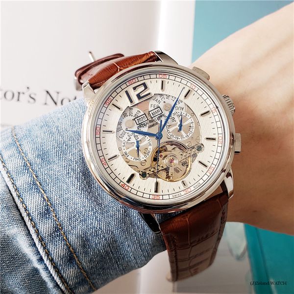 selling fashion swiss leather tourbillon watch automatic men's mechanical watch famous designer multifunctional mechanical watch, Slivery;brown
selling fashion swiss leather tourbillon watch automatic men's mechanical watch famous designer multifunctional mechanical watch, Slivery;brown