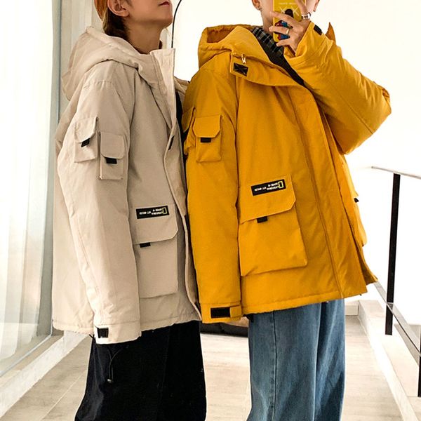 new winter workwear couple cotton clothes hooded downs cotton jacket wind-proof coats, Black
new winter workwear couple cotton clothes hooded downs cotton jacket wind-proof coats, Black