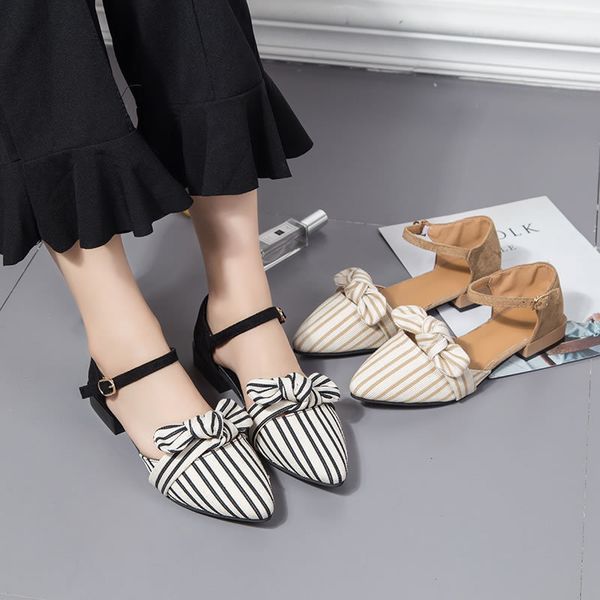 single shoes spring autumn striped buckle strap women flats bowknot outdoor cover heels pointed head low heels sapato feminino, Black
single shoes spring autumn striped buckle strap women flats bowknot outdoor cover heels pointed head low heels sapato feminino, Black