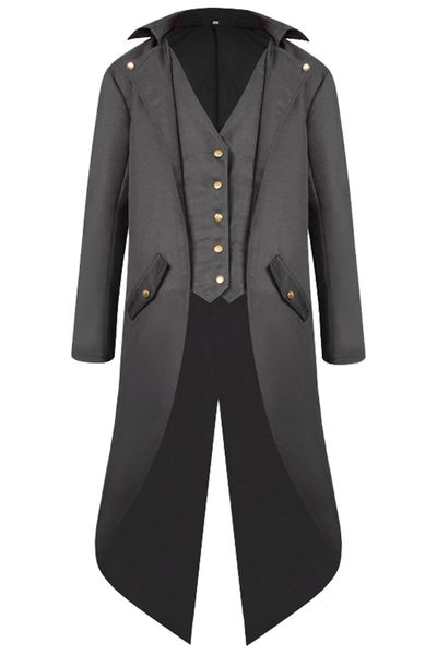 medieval costume for men tuxedo coat costume halloween party renaissance uniform noble punk man's solid coat clothing, Black;red
medieval costume for men tuxedo coat costume halloween party renaissance uniform noble punk man's solid coat clothing, Black;red