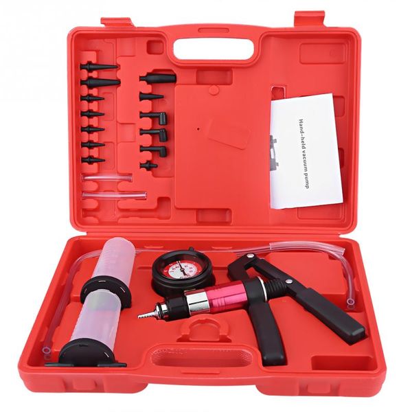 1 set auto hand held vacuum pump pressure tester kit brake fluid bleeder auto oil change pump tool kits pressure vacuum gauge
1 set auto hand held vacuum pump pressure tester kit brake fluid bleeder auto oil change pump tool kits pressure vacuum gauge