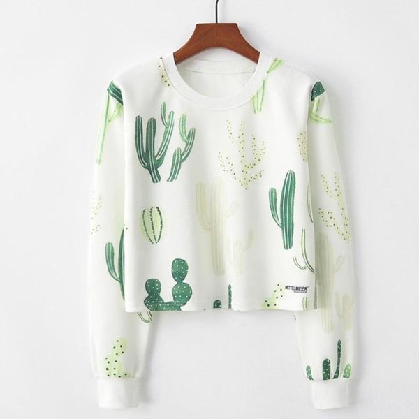 2020 new sweatshirt woman fashion crop hoodies casual loose o-neck cactus print short korean sweatshirts blusa de frio feminina, White
2020 new sweatshirt woman fashion crop hoodies casual loose o-neck cactus print short korean sweatshirts blusa de frio feminina, White