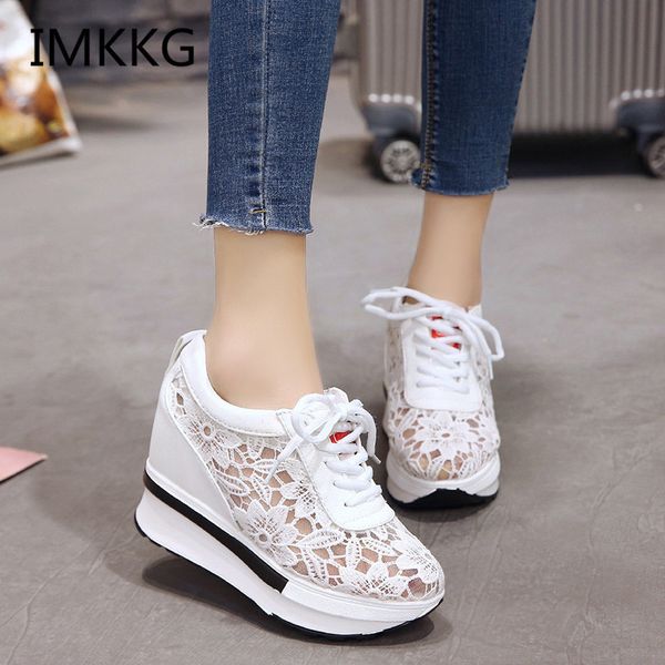 2018 summer new lace breathable sneakers women shoes comfortable casual woman platform wedge shoes v182 y190706, Black
2018 summer new lace breathable sneakers women shoes comfortable casual woman platform wedge shoes v182 y190706, Black