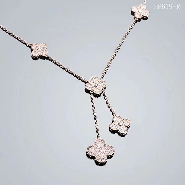 luxury women diamond necklace chain 5 flower pendant necklace stainless steel chain fashion women gold necklace, Silver
luxury women diamond necklace chain 5 flower pendant necklace stainless steel chain fashion women gold necklace, Silver