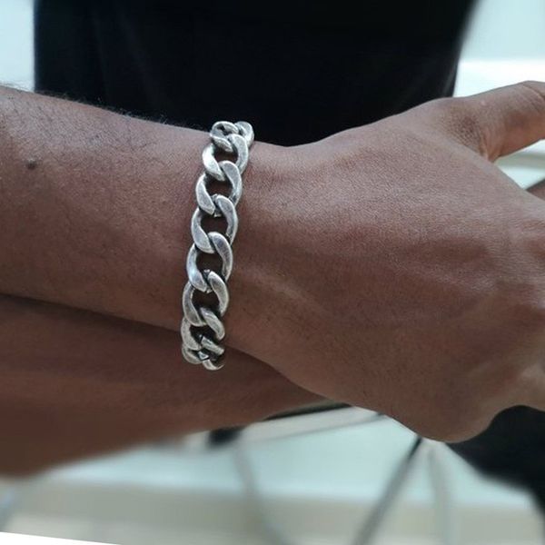 punk mens stainless steel chunky curb chain bracelet silver oxide punk ip blank new armband jewelry, Black
punk mens stainless steel chunky curb chain bracelet silver oxide punk ip blank new armband jewelry, Black