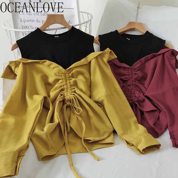 oceanlove поддельные две пьесы плиссированные женщины шиц лоскутная нерегулярное блузы корейская весна 2020 ropa mujer новый blusas 15066, White
oceanlove поддельные две пьесы плиссированные женщины шиц лоскутная нерегулярное блузы корейская весна 2020 ropa mujer новый blusas 15066, White