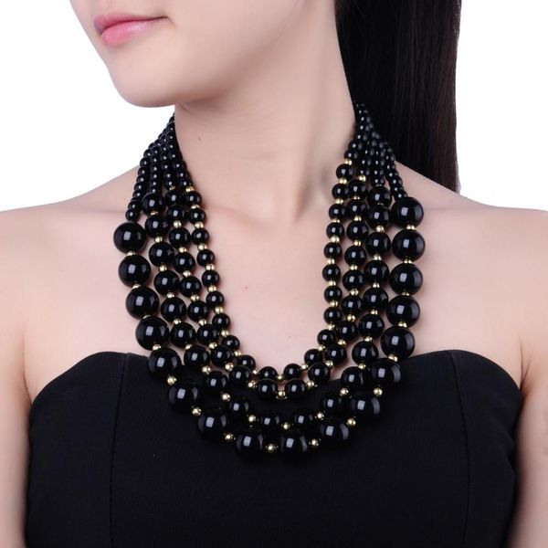 attractive styles black pearl resin beads bib statement necklace multilayer female jewelry big necklaces, Silver
attractive styles black pearl resin beads bib statement necklace multilayer female jewelry big necklaces, Silver