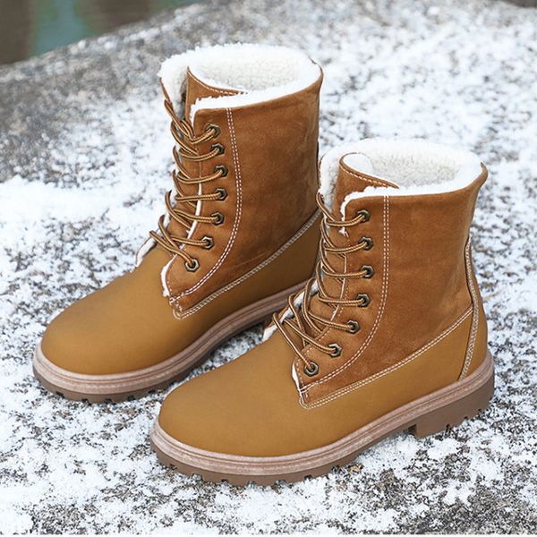 2019 new winter women suede snow boots lace up warm plush fur boot ladies flat female classic fashion botas plus size comfort, Black
2019 new winter women suede snow boots lace up warm plush fur boot ladies flat female classic fashion botas plus size comfort, Black