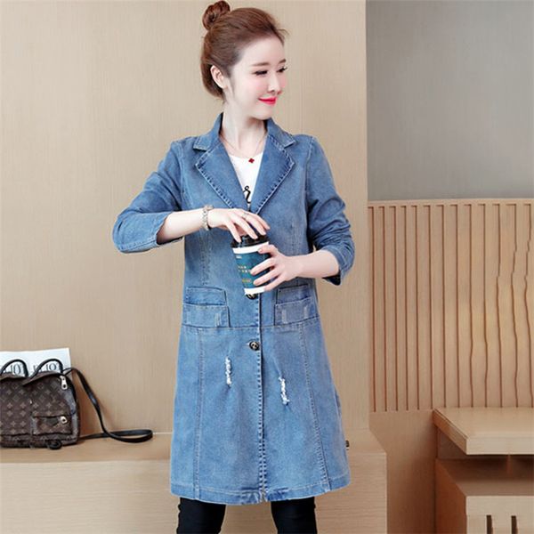 spring autumn new large size denim windbreaker women medium long fashion loose trench coat single-breasted denim outwear jia417, Tan;black
spring autumn new large size denim windbreaker women medium long fashion loose trench coat single-breasted denim outwear jia417, Tan;black