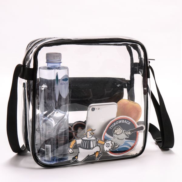 2019 men women clear purse nfl stadium approved bag + patch with zipper and shoulder strap for fans, Black;white
2019 men women clear purse nfl stadium approved bag + patch with zipper and shoulder strap for fans, Black;white