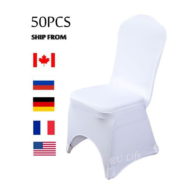 

wedding outlet 10pc 50pc universal white stretch lycra spandex banquet chair covers for wedding party l decoration wholesale