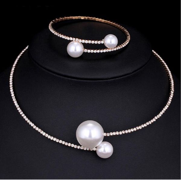 european and american diamond pearl necklace bracelet suit short clavicle necklace jewelry for women gift ing, Silver
european and american diamond pearl necklace bracelet suit short clavicle necklace jewelry for women gift ing, Silver