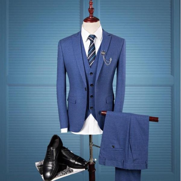 men three piece casual slim suits sets dress mens blazer pants vest mens formal business coat trousers casual suit, White;black
men three piece casual slim suits sets dress mens blazer pants vest mens formal business coat trousers casual suit, White;black