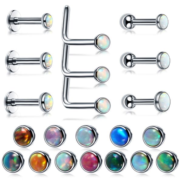 h-s steel opal nose screw stud labret helix ring lip bar stud tragus orelha cartilage upper lobe earring piercing girl's jewelry, Slivery;golden
h-s steel opal nose screw stud labret helix ring lip bar stud tragus orelha cartilage upper lobe earring piercing girl's jewelry, Slivery;golden