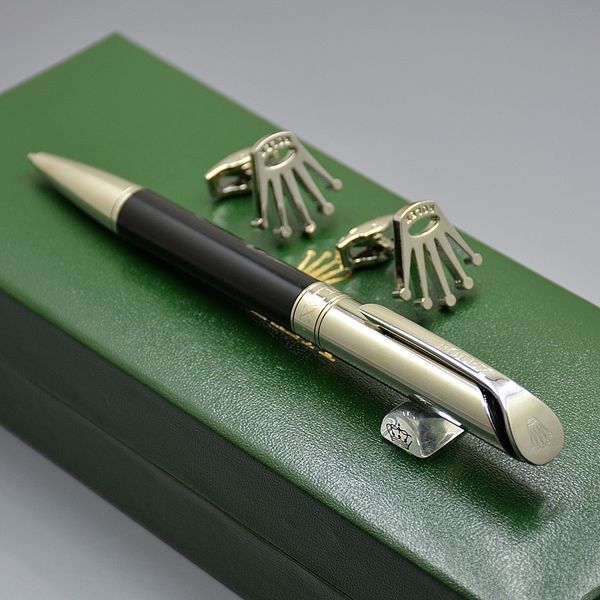 christmas gift - luxury rlx branding black resin ballpoint pen + frenchy jewelry cufflinks for man cuff links with original box packaging, Silver
christmas gift - luxury rlx branding black resin ballpoint pen + frenchy jewelry cufflinks for man cuff links with original box packaging, Silver