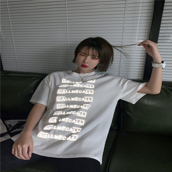 li wanjun короткий рукав черная футболка супер футболка топ огонь 2020 отражательной рыхлый супер все-матч просто топ, White
li wanjun короткий рукав черная футболка супер футболка топ огонь 2020 отражательной рыхлый супер все-матч просто топ, White