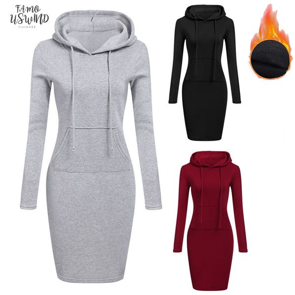 sweatshirt autumn winter warm casual sport long sleeve dress women clothing hooded drawstring pocket dress, Black;gray
sweatshirt autumn winter warm casual sport long sleeve dress women clothing hooded drawstring pocket dress, Black;gray
