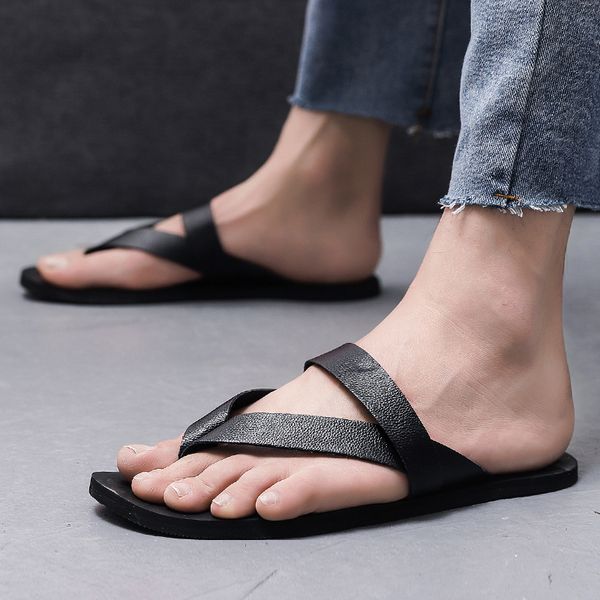 2020 fashion man slippers casual leathers non-slip men sandals beach flat outdoor men's flip flops big size 46 zapatillas hombre, Black
2020 fashion man slippers casual leathers non-slip men sandals beach flat outdoor men's flip flops big size 46 zapatillas hombre, Black