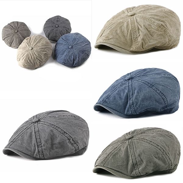 washed cotton flat berets cap vintage man beret outdoor sun breathable bone brim hats casual octagonal newsboy cap beret hats, Blue;gray
washed cotton flat berets cap vintage man beret outdoor sun breathable bone brim hats casual octagonal newsboy cap beret hats, Blue;gray