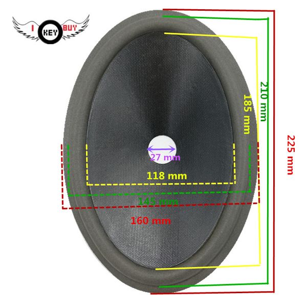 1 pc 6x9" inch speaker accessories cones 6*9 coaxial speaker cone rubber surround 225 mm 160 mm car
1 pc 6x9" inch speaker accessories cones 6*9 coaxial speaker cone rubber surround 225 mm 160 mm car