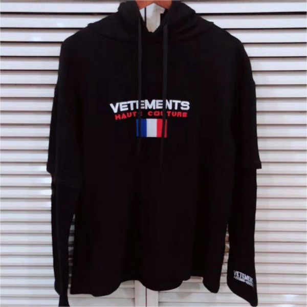 2019 vetements hoodie autumn winter fashion casual streetwear vetements sweatshirts france flag embroider vetements hoodie pullover, Black
2019 vetements hoodie autumn winter fashion casual streetwear vetements sweatshirts france flag embroider vetements hoodie pullover, Black