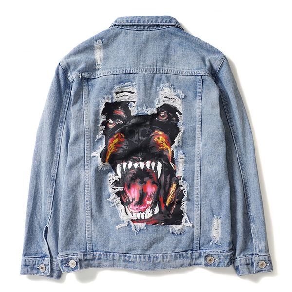 autumn 2020 new european and american fashion womens printed jacket youth mens back dog denim couples jacket, Black;brown
autumn 2020 new european and american fashion womens printed jacket youth mens back dog denim couples jacket, Black;brown