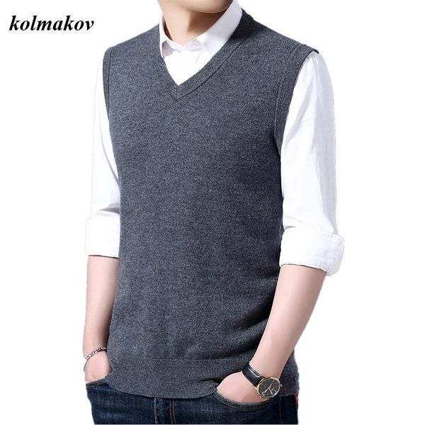 kolmakov new arrival style men boutique sleeveless sweater fashion casual solid v-neck pullovers men's woolen sweaters -3xl, White;black
kolmakov new arrival style men boutique sleeveless sweater fashion casual solid v-neck pullovers men's woolen sweaters -3xl, White;black