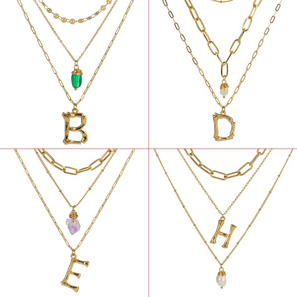 colorful letter big alphabet name 26 initial pendant necklace women gold color natural pearl stone chain 2019 fashion long boho, Silver
colorful letter big alphabet name 26 initial pendant necklace women gold color natural pearl stone chain 2019 fashion long boho, Silver