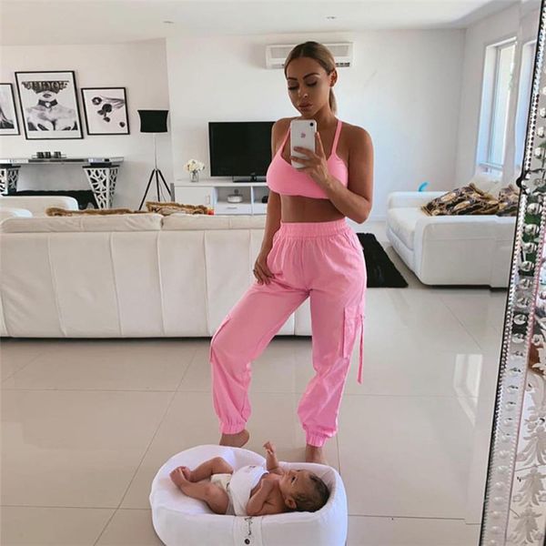 hecatal autumn new yoga set women's fluorescent color casual trousers vest suit women fitness clothing loose sweatpants pink set, White;black
hecatal autumn new yoga set women's fluorescent color casual trousers vest suit women fitness clothing loose sweatpants pink set, White;black