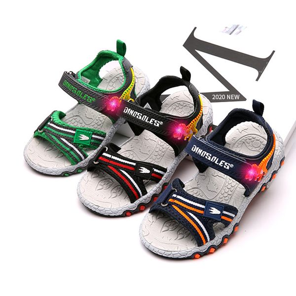 2020 casual non-slip children summer shoes 3d dinosaur led boys sandals light up beach kids footwear pu toddler boy trainers, Black;red
2020 casual non-slip children summer shoes 3d dinosaur led boys sandals light up beach kids footwear pu toddler boy trainers, Black;red