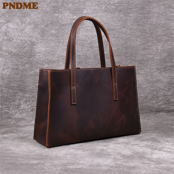 pndme vintage handmade genuine leather ladies tote bag cowhide simple handbag fashion women's shopping shoulder messenger bag
pndme vintage handmade genuine leather ladies tote bag cowhide simple handbag fashion women's shopping shoulder messenger bag