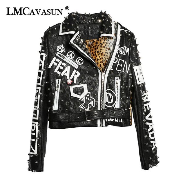 lmcavasun 2019 rivet decoration coat autumn outerwear letters print pu leather jacket women short coat black jackets coats, Black;brown
lmcavasun 2019 rivet decoration coat autumn outerwear letters print pu leather jacket women short coat black jackets coats, Black;brown