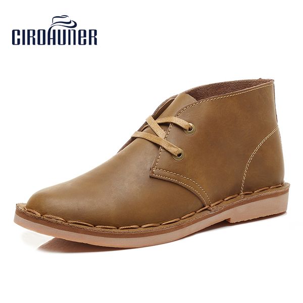cirohuner men boots chukka boot laces leather fashion casual work loafers booties low heel formal men's sneakers shoes, Black
cirohuner men boots chukka boot laces leather fashion casual work loafers booties low heel formal men's sneakers shoes, Black