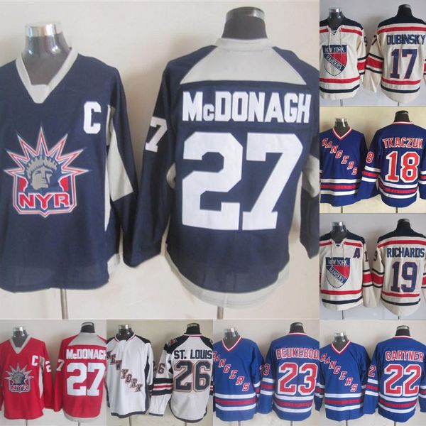 New York Rangers 27 Ryan McDonagh 18 Marc Staal 26 Martin St.Louis 23 Jeff Beukeboom 22 Mike Gartner Womens Mens Youth Hockey Jerseys
New York Rangers 27 Ryan McDonagh 18 Marc Staal 26 Martin St.Louis 23 Jeff Beukeboom 22 Mike Gartner Womens Mens Youth Hockey Jerseys