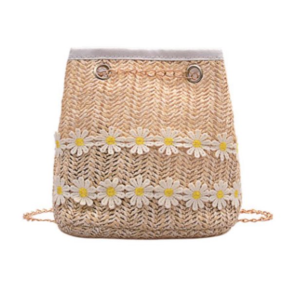 women daisy casual shoulder bag girls creative straw braid chain shoulder strap woven crossbody messenger bag for travelling
women daisy casual shoulder bag girls creative straw braid chain shoulder strap woven crossbody messenger bag for travelling