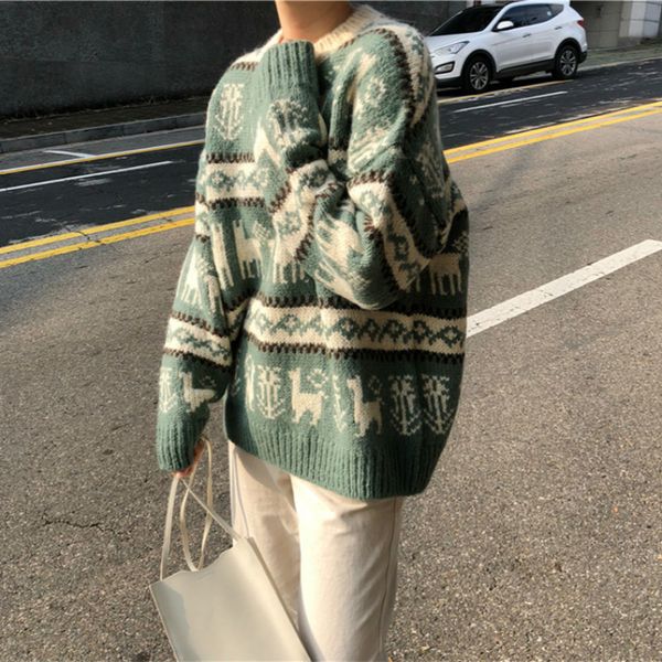 ugly christmas sweater women winter vintage jumper harajuku reindeer loose pullover clothes sueter feminino chompas para mujer, White;black
ugly christmas sweater women winter vintage jumper harajuku reindeer loose pullover clothes sueter feminino chompas para mujer, White;black