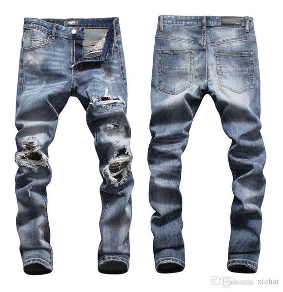 mens fold patches ripped jeans fashion designer slim fit low waist biker denim pants hip hop trousers nj8064, Blue
mens fold patches ripped jeans fashion designer slim fit low waist biker denim pants hip hop trousers nj8064, Blue