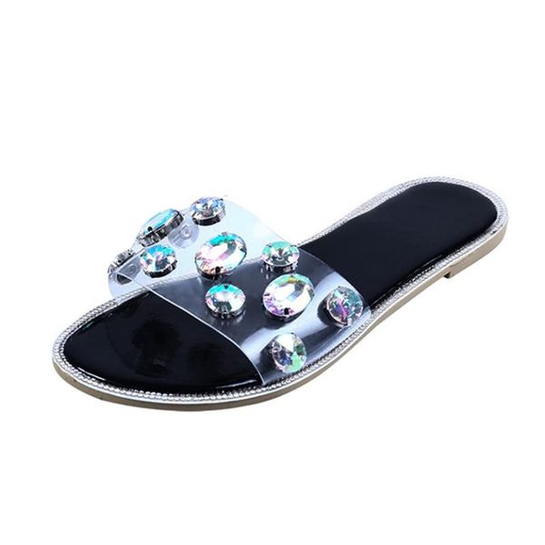 sagace summer shoes women slippers gemstone rhinestones flashing sandals ladies slides wild diamond slippers pantuflas de mujer, Black
sagace summer shoes women slippers gemstone rhinestones flashing sandals ladies slides wild diamond slippers pantuflas de mujer, Black