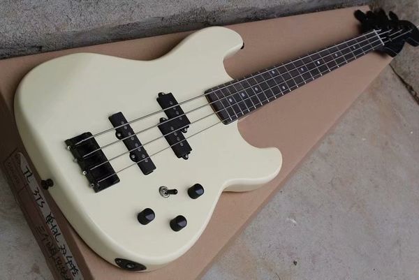 4 strings rosewood fingerboard milky white body electric bass guitar with black hardware,skull on neck plate,offer customize
4 strings rosewood fingerboard milky white body electric bass guitar with black hardware,skull on neck plate,offer customize