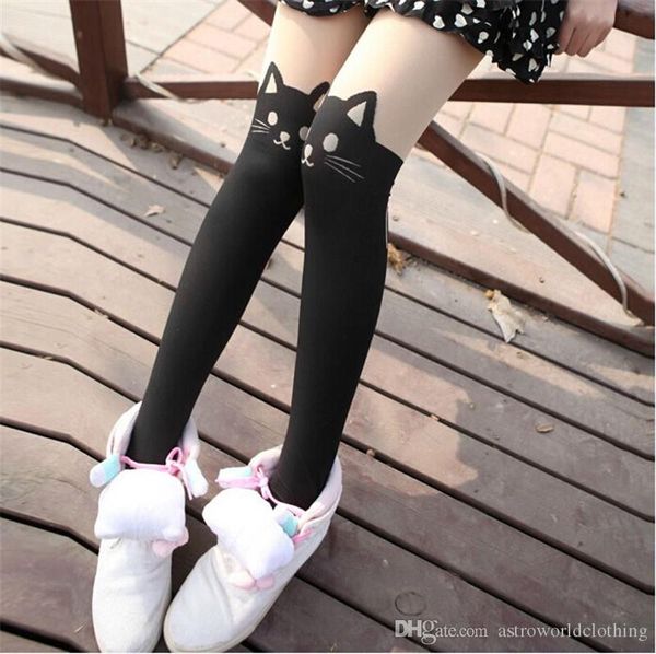 cartoon cat womens socks skinny over knee animal print ladies tights fashion female clothing, Black;white
cartoon cat womens socks skinny over knee animal print ladies tights fashion female clothing, Black;white